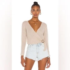 One gray day Benson Cross Front Top in Hayday size medium NWT