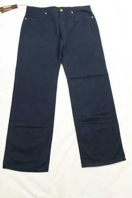 Roberto Cavalli Women's Blue Chino Pants Size 18 Made In Italy Retail $459