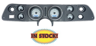 Dakota Digital VHX-70C-CAM-S-B - 1970-81 Chevy Camaro VHX Gauges - Silver/Blue