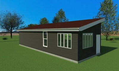 DESIGN HOUSE Modern Tiny House Floor Plans- 1 bedroom, 572 sf. Living Space.