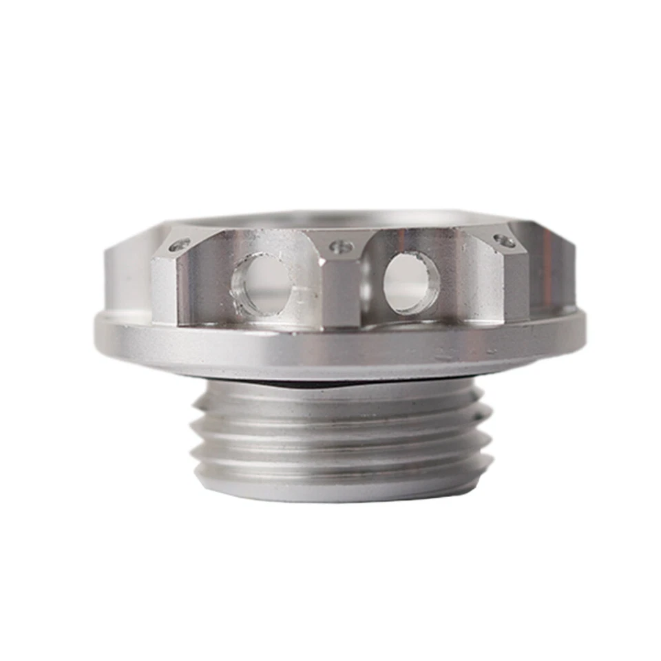 Tapa de tanque de aceite de motor de aluminio plateado BLITZ para Subaru Impreza WRX BRZ Toyota 86 Foto 3 de 4