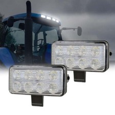 2xfront Led Cab Flood Work Light Suitable For New Holland T6 T7 T8 Tsa Tg Models