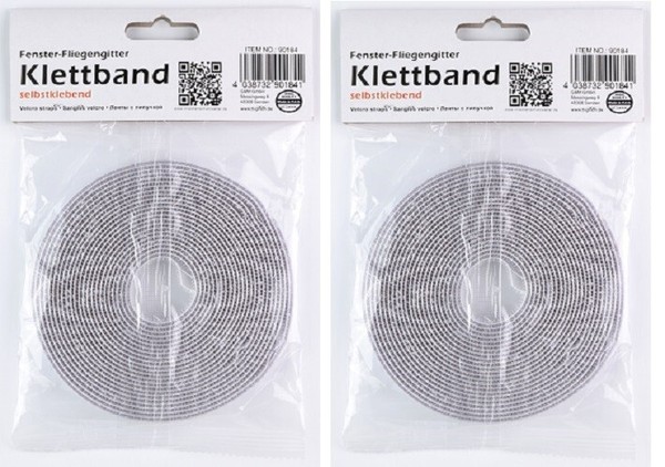 2X Klettband Je 5M FüR Fliegengitter Fenster Selbstklebend 1Cm Breit-image