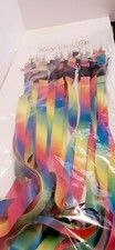 12 Rainbow Multi Color Pride Lanyard ID Badge Holder Safety Clip Keychain /Ring