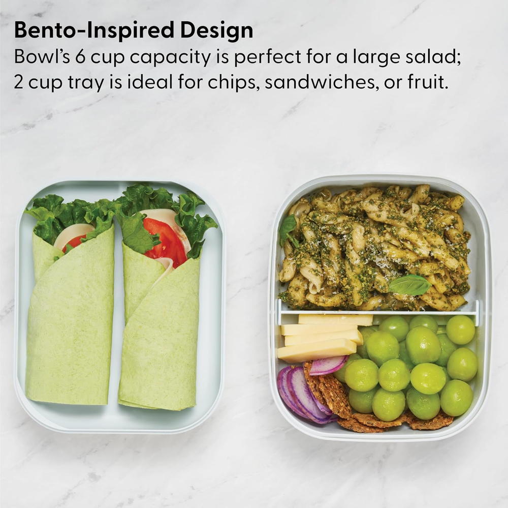 Porter 3-Compartment Bento Lunch Box for Adults Portable Snack Container Porter 3-Compartment Bento Lunch Box for Adults Portable Snack Container