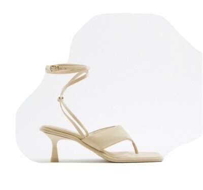 heeled sandals cream quilted sandals