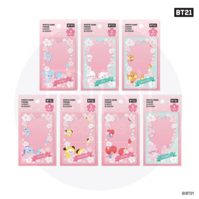 BTS BT21 Official Authentic Goods minini Photocard Frame Cherry Blossom Ver + TR