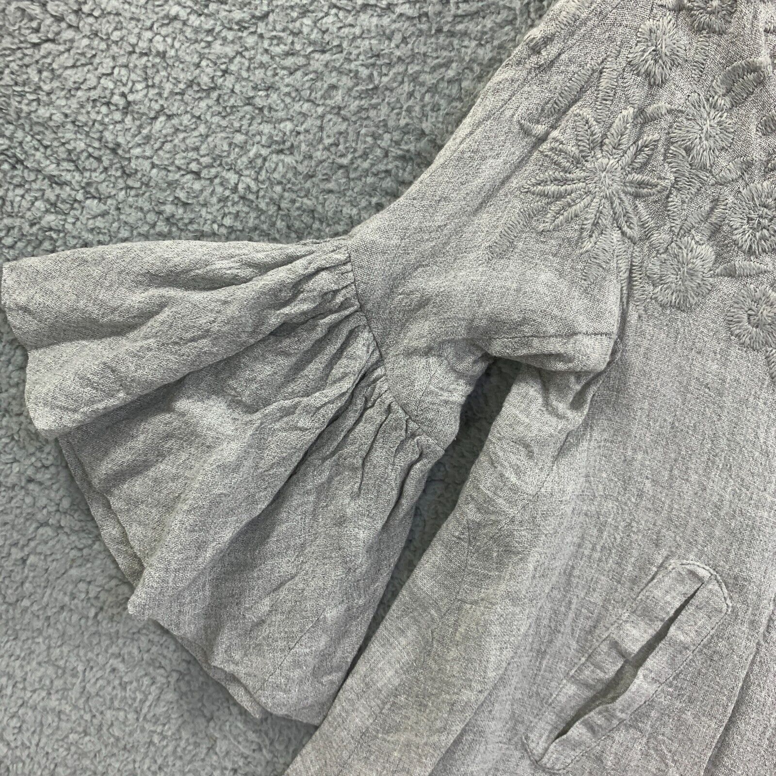 Zara Basic Jacket Shacket Wool Blend Embroidered … - image 14