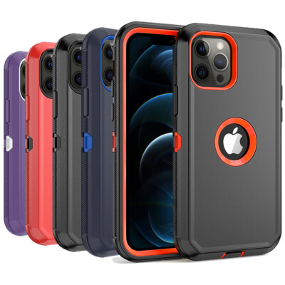 For iPhone 12 Mini/12 Pro/12 Pro Max Case Heavy Duty Hybrid Rugged Shockproof