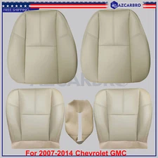 Driver & Passenger Bottom & Top Seat Cover For 2007-14 Chevy Silverado GMC Yukon