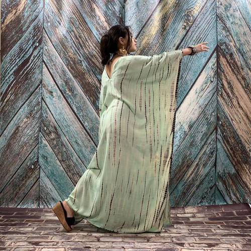 Tie Dye Women Kaftan Caftan Hippie Tunic Abaya Gown Maxi Dress-S-M-L-XL-XXL-XXXL - Picture 3 of 10