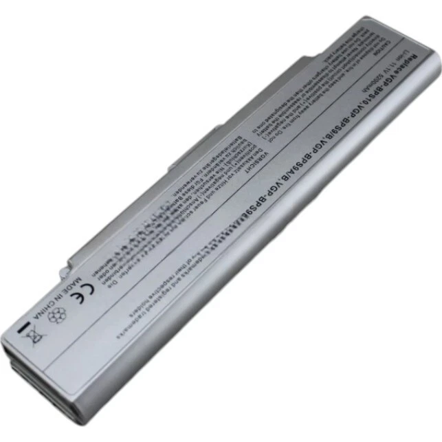 Batería 5200MAH para Sony Vaio VGP-BPS9/B VGP-BPS9/S VGN-AR550 BPL9 plateada Foto 2 de 4