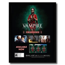 Image of Vampire The Masquerade Swansong Framed Print Ad/Poster PS4 PS5 Xbox Series X Art