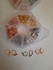 2 round cases of Brass Lever Back Ear Wire Set 3 colors  JL 79