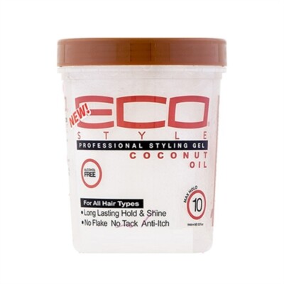 ECO Style professionelles Stylinggel Kokosöl Max Hold alkoholfrei 946ml/32oz