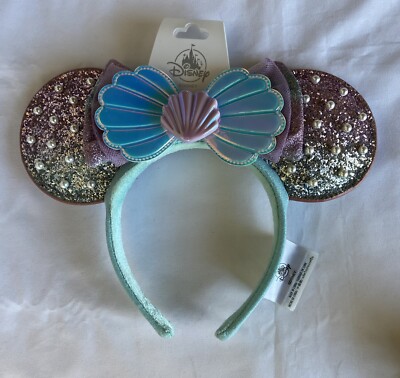 Disney Parks Ariel The Little Mermaid Sea Shell Minnie Ears  display picture 2