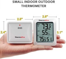 Digital Hygrometer Thermometer Indoor Outdoor Humidity Monitor Temperature Gauge