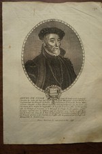 ARTUS DE COSSÉ COMTE DE GONOR ET DE SECONDIGNY..Portrait. Original engraving 1656