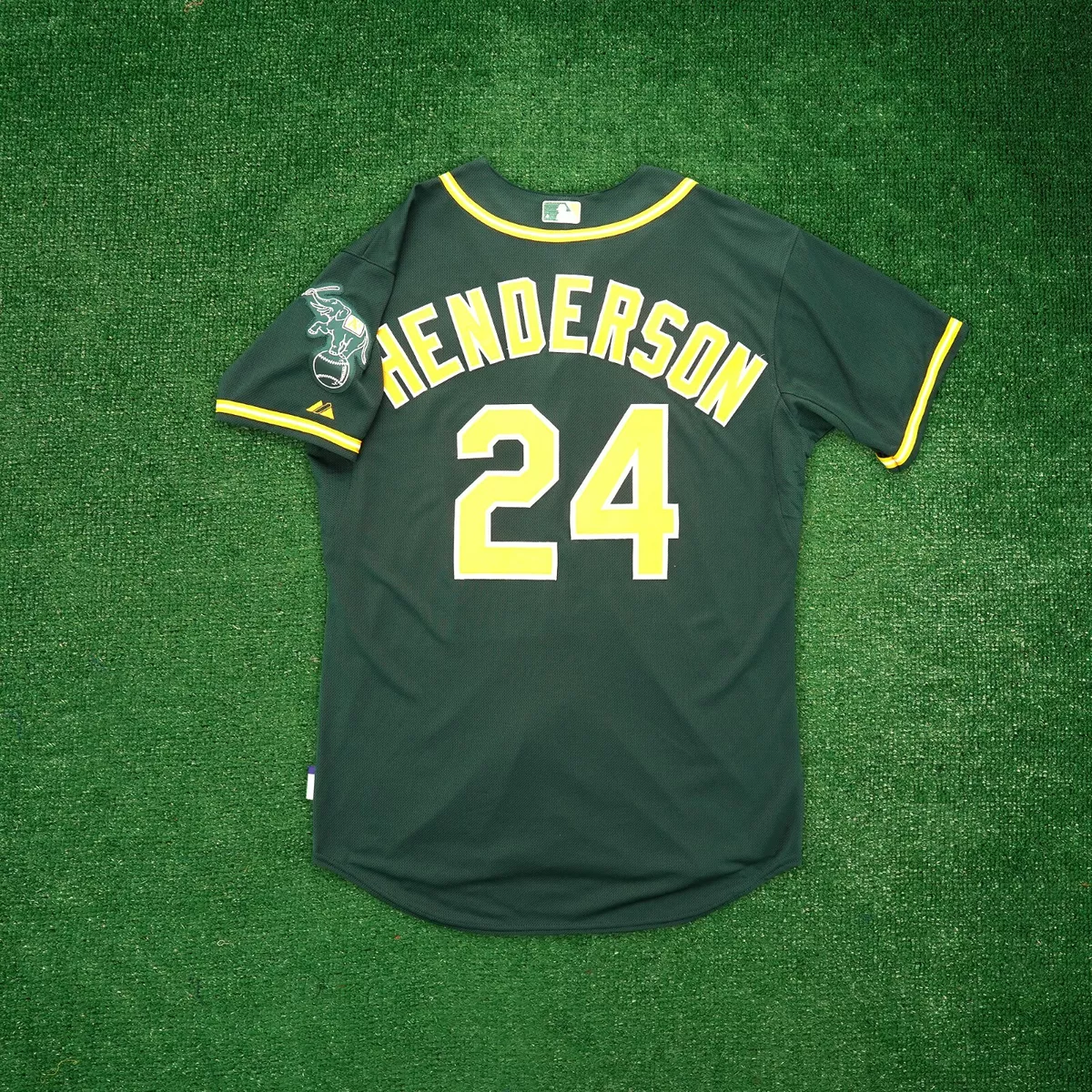 Rickey Henderson Oakland Athletics Authentic On-Field Alt Green Cool Base  Jersey