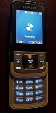 Vintage Samsung PLS-M330 White Slider Cellular Phone Excellent Condition