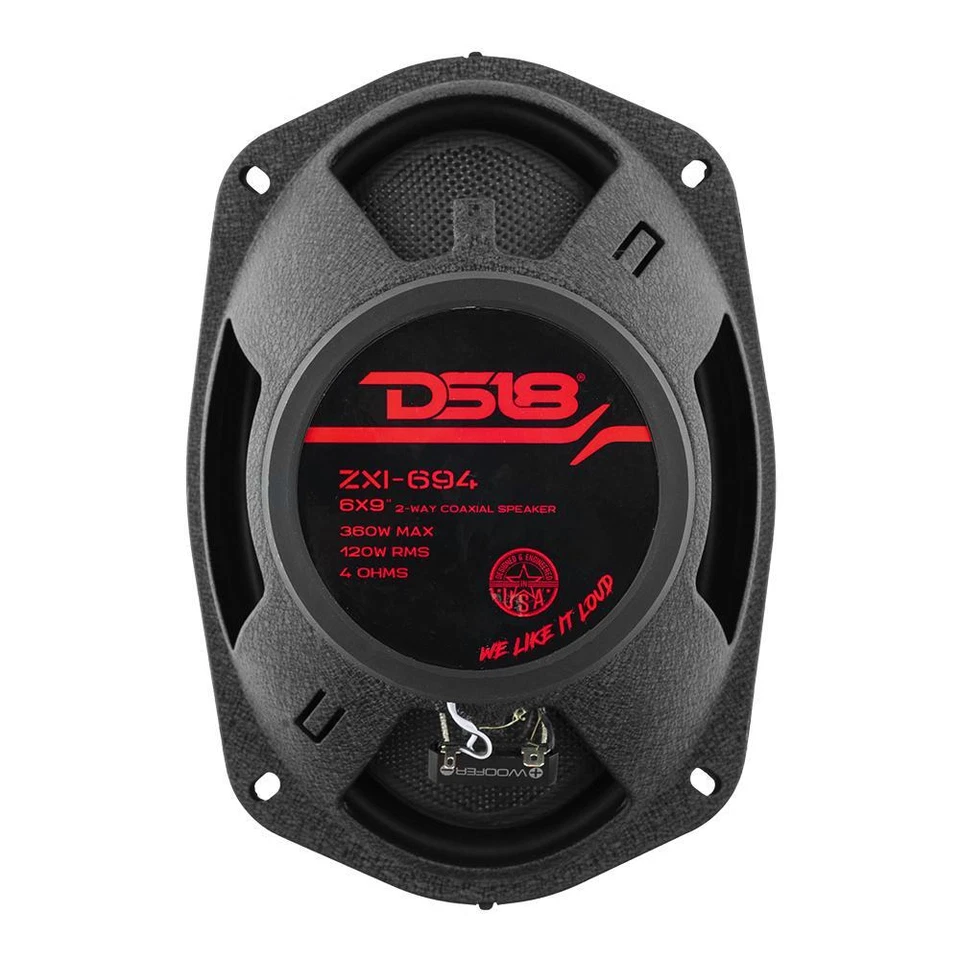 DS18 - ZXI-694 6x9" alto-falante coaxial bidirecional com Kevlar 360 Watt 4 Ohm (par) - Imagem 3 de 4