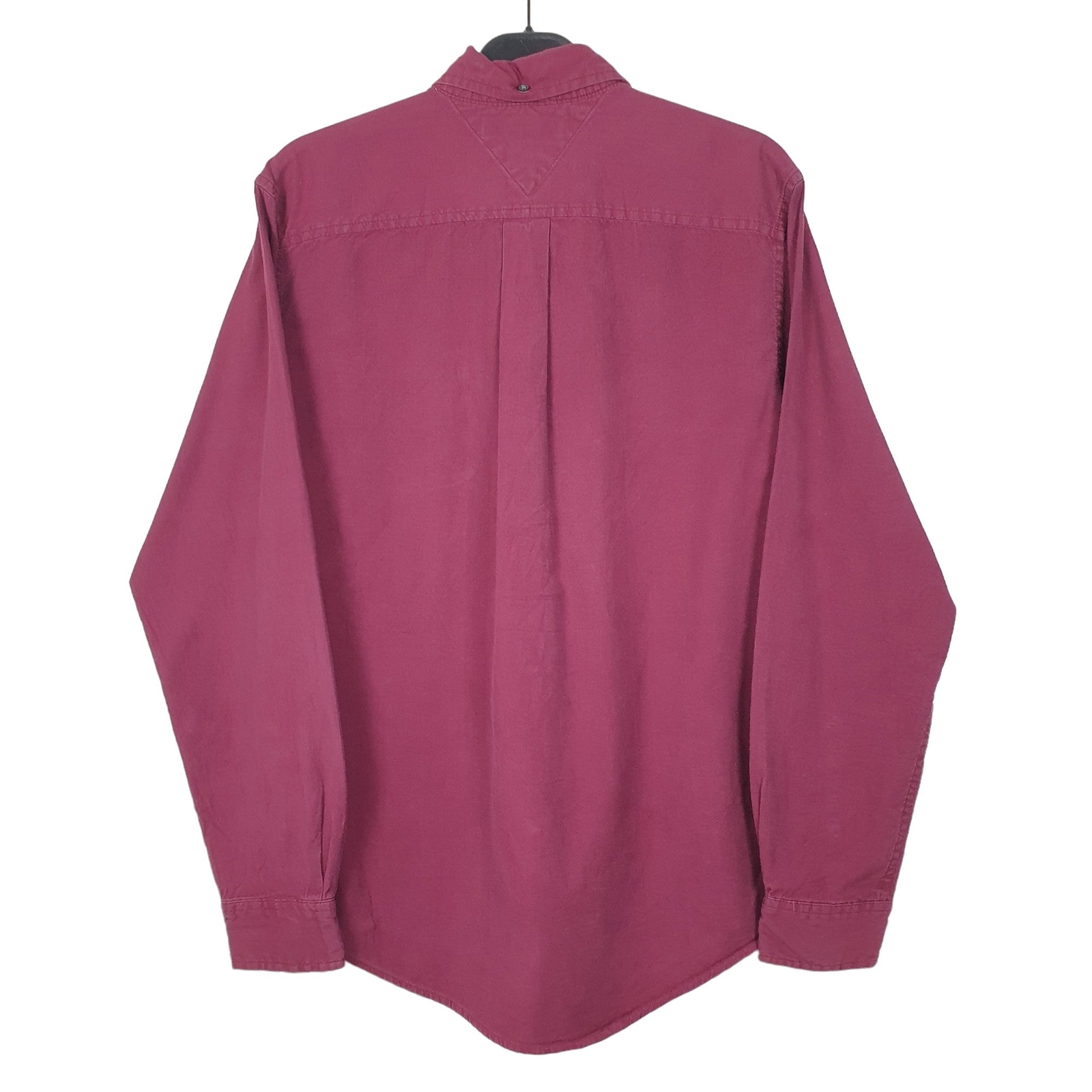 TOMMY HILFIGER Burgundy Shirt Long Sleeve Casual Mens S image 3