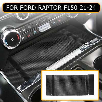 For Ford F-150 Raptor R Lariat Carbon Console Storage Sliding Button Cover 21-24