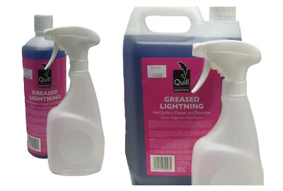 QUILL Degreaser Concentrate GREASED LIGHTNING Oil Dirt Heavy Dity Cleaner 1L / 5 Litre