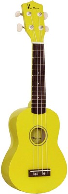 Blue Moon SOPRAN UKULELE. Gelb. Aquila-Saiten, Nickelbünde. Von Hobgoblin