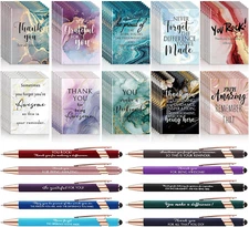 120 Pcs Bulk Teacher Gifts for Women Men Mini Notebooks with Pens Appreciation G