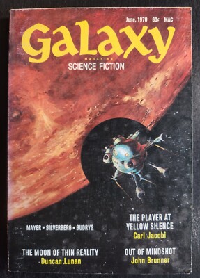 GALAXY SCIENCE FICTION MAGAZINE VINTAGE JUNE 1970 BRUNNER, JACOBI, LUNAN  FN