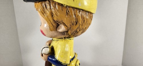 VINTAGE STATUARY N JUTA STUFF INC 1977 BASEBALL KID PLAYER WITH DOG CHALKWARE - Picture 11 of 24