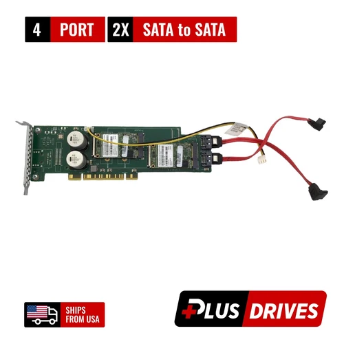EMC 303-383-002A-00 2 Port PCIe Card 2x M-Key Dual 32GB MSATA Boot SSD w/ Cables