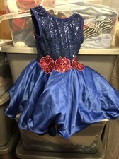 revolution dancewear blue tutu dress size XSC girls costume