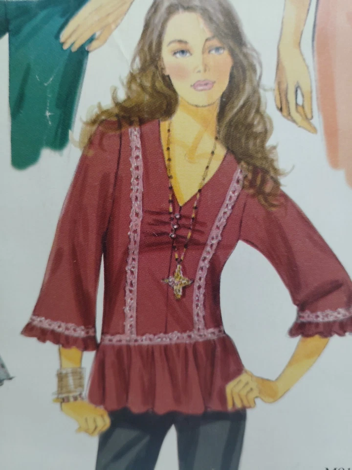 Top L XL XXL McCalls Stitch N Save M9186 Sewing Pattern McCall's 9186 Peasant - Image 4 of 4