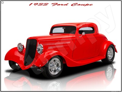1933 Ford Coupe Metal Sign 9