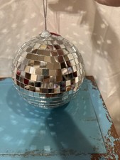Disco Ball /Glitter Ball 9  Tall 19  Round NWT Christmas Ornament Party Decor
