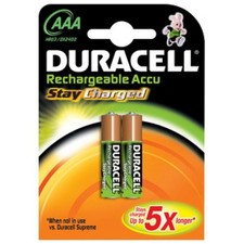 Rechargeable Batteries DURACELL HR03 1.2 V AAA 2 Units 