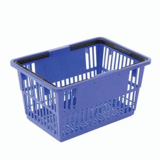 Good L Corp. 174; Plastic Shopping Basket with Plastic Handle Standard Blue 17"L