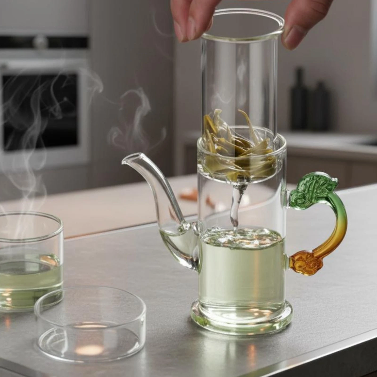 Gongfu Tea Set Easy to Clean Drinkware Hand-Blown for Office
Opens in a new window or tab
