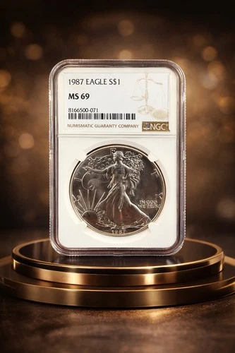 United States Mint American Eagle 1987 1 oz Silver .999 NGC MS 69