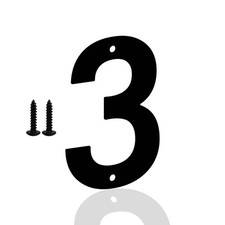 5 Inch Metal House Numbers Letters, Black House Address Numbers for Outside, ...