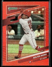 2021 Donruss #83 Kolten Wong Holo Red Baseball Card 2002S