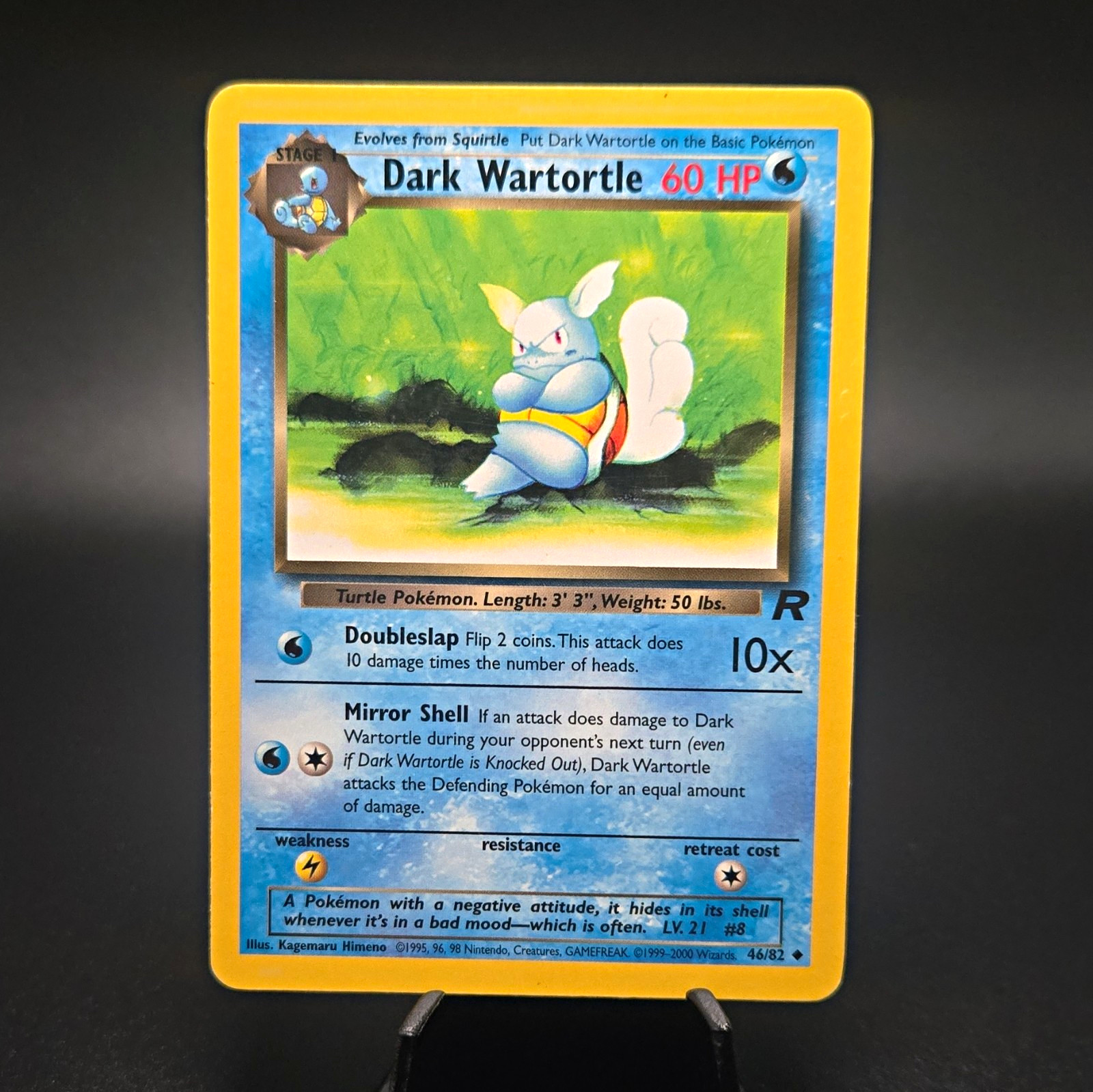 Pokemon TCG Dark Wartortle Team Rocket 46/82 Regular Uncommon Unlimited ENG 2000