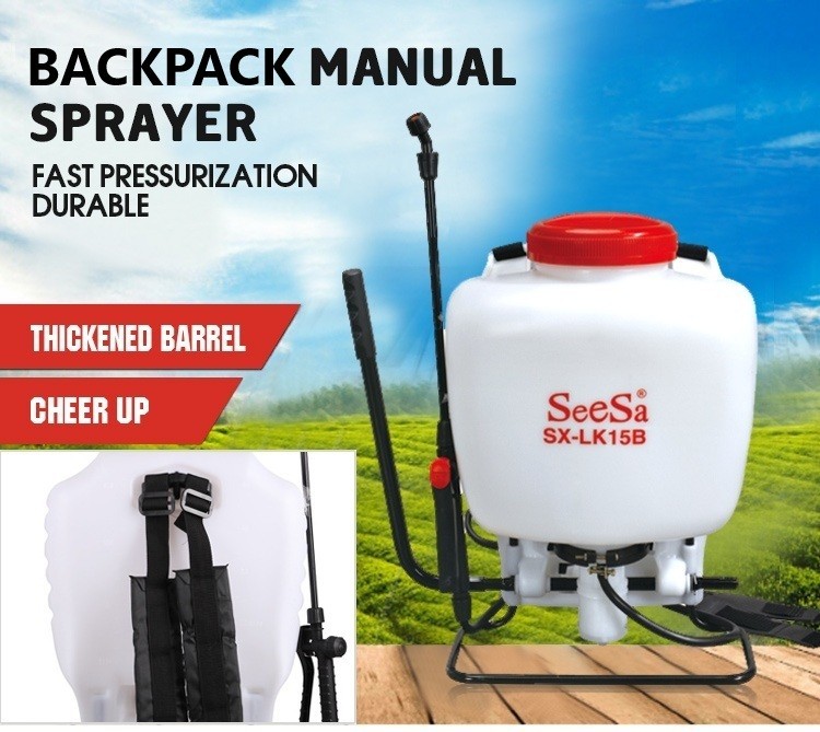 FIVO 4 Gallon Pump Pressure Backpack Sprayer with 4 Nozzles 