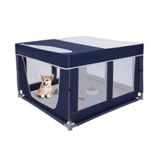 42  42 inch Dog Playpen with Pee Pad, Soft Puppy Playpen, 25 Height Pet Pl