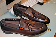 SANTONI AUTHENTIC LEATHER LOAFER SIZE 42.5 85...