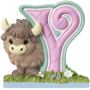 Image of Precious Moments, Y Is For Yak Alphabet Resin Figurine, 153439 White