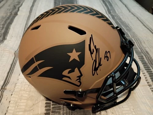 Rob Gronkowski New England Patriots STS Signed FS Replica Helmet