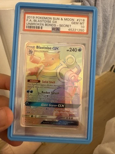 Blastoise GX 218/214 PSA 10 - Unbroken Bonds -  Pokemon Card Game
